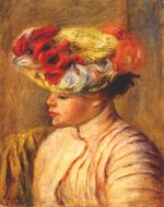 Young woman in a flowered hat 1892